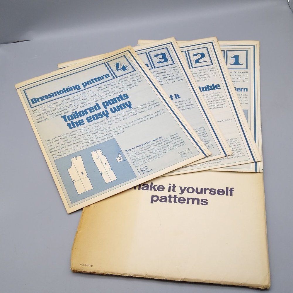 UNCUT Vintage Sewing PATTERN Make It Yourself Pattern, Dressmaking 1-4 Versatile